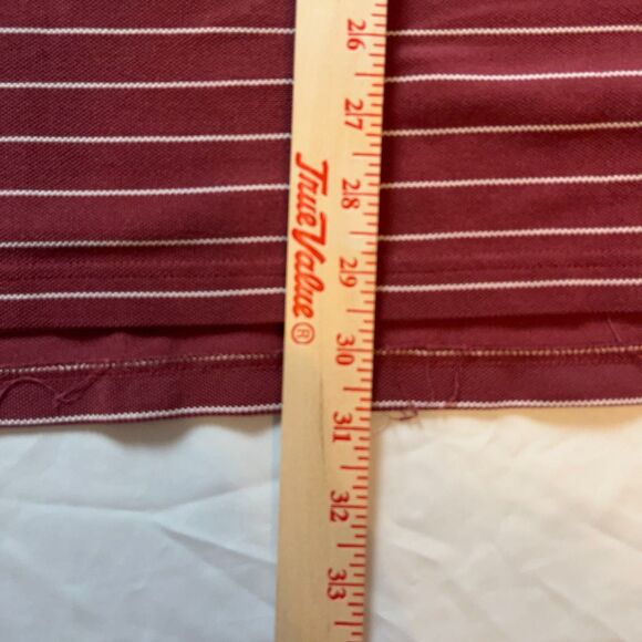 Adidas Polo Shirt Mens XL Red Climalite Striped Short Sleeve Old Hickory Golf - Picture 4 of 9